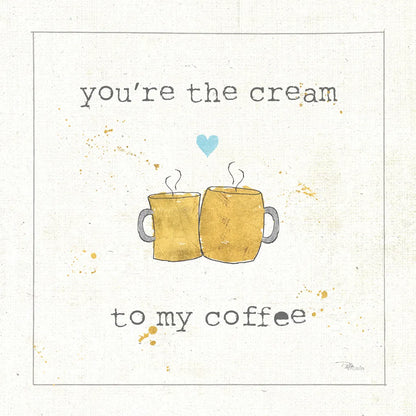 Coffee Cuties II Turquoise Heart by Pela Studio. SKU 41689a. Archival Giclee Fine art print for wall decor.