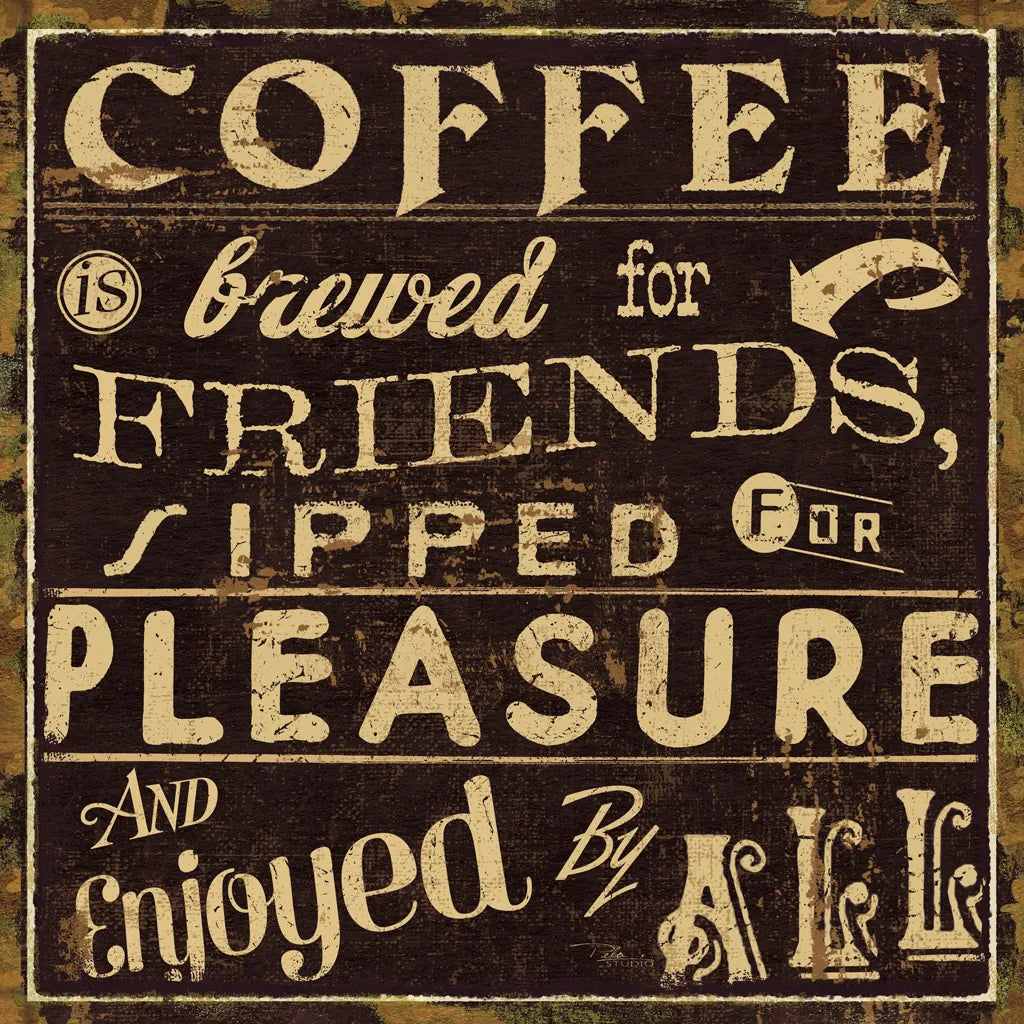 Coffee Quote II by Pela Studio. SKU 8009a. Archival Giclee Fine art print for wall decor.