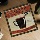 Coffee Roasters II by Pela Studio. Shown as a detailed flat fine art print, highlighting archival giclee quality. Available as an archival giclee rolled canvas, fine art paper, or poster print. SKU 10833a.