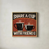 Coffee Roasters III by Pela Studio. Shown in a natural wood glass frame for a timeless modern aesthetic. Available as an archival giclee rolled canvas, fine art paper, or poster print. SKU 10995a.