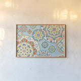 Colorful Journey I by Pela Studio. shown as a paper print in a natural frame. Available as a archival giclee rolled canvas, fine art paper, or poster print. SKU 37862i.