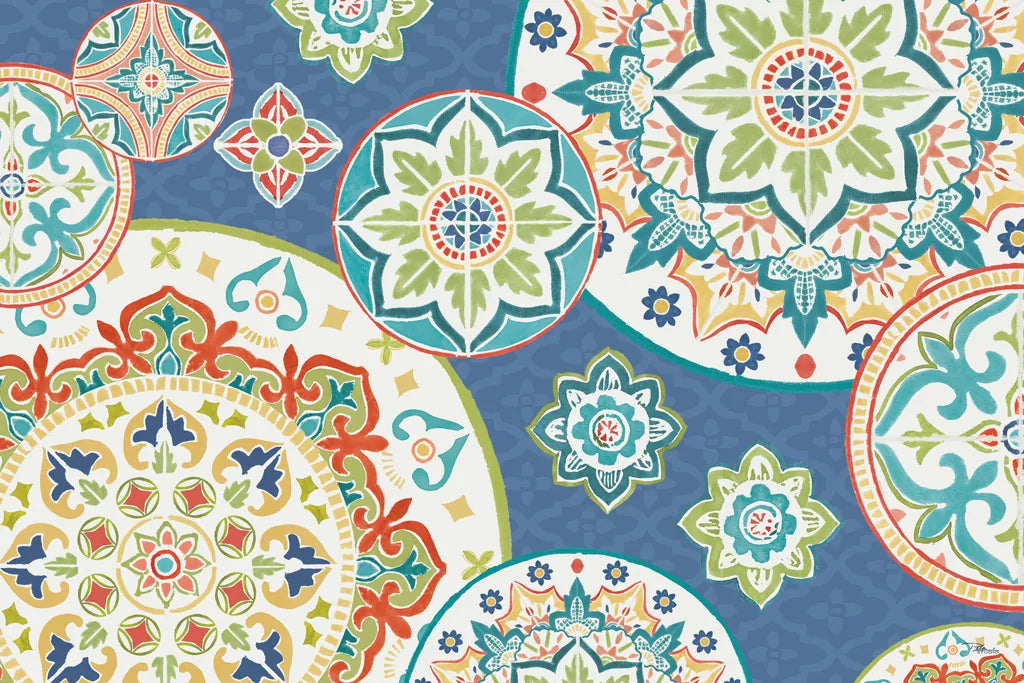 Colorful Journey I Blue by Pela Studio. SKU 37873i. Archival Giclee Fine art print for wall decor.