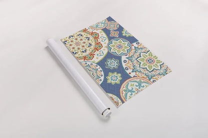 Colorful Journey I Blue by Pela Studio. shown as a rolled paper print. Available as archival giclee rolled canvas, fine art paper, or poster print. SKU 37873i.