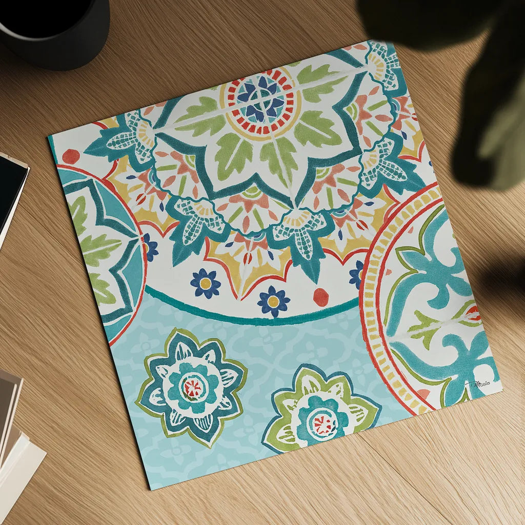 Colorful Journey II by Pela Studio. Shown as a detailed flat fine art print, highlighting archival giclee quality. Available as an archival giclee rolled canvas, fine art paper, or poster print. SKU 37863a.