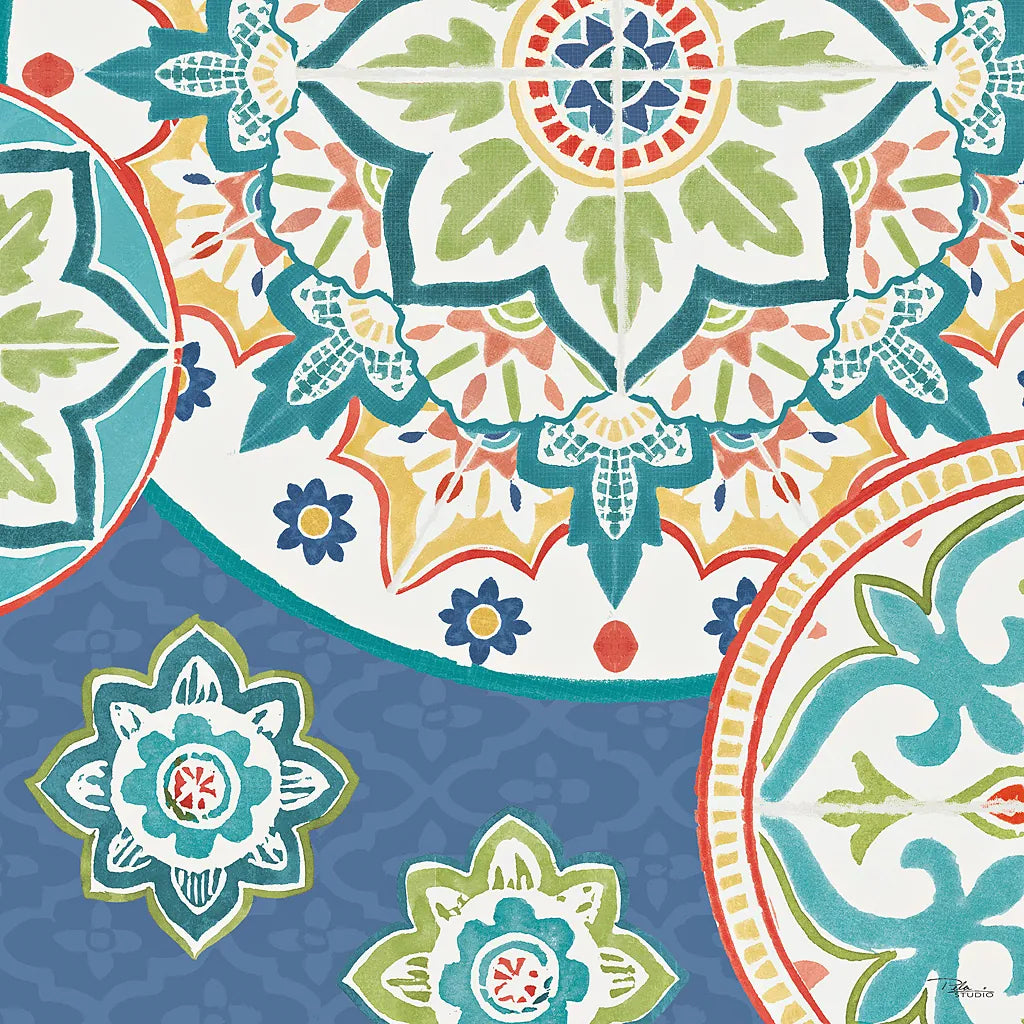 Colorful Journey II Blue by Pela Studio. SKU 37874a. Archival Giclee Fine art print for wall decor.