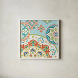 Colorful Journey III by Pela Studio. Shown in a crisp white glass frame for a clean and minimalist style. Available as an archival giclee rolled canvas, fine art paper, or poster print. SKU 37864a.