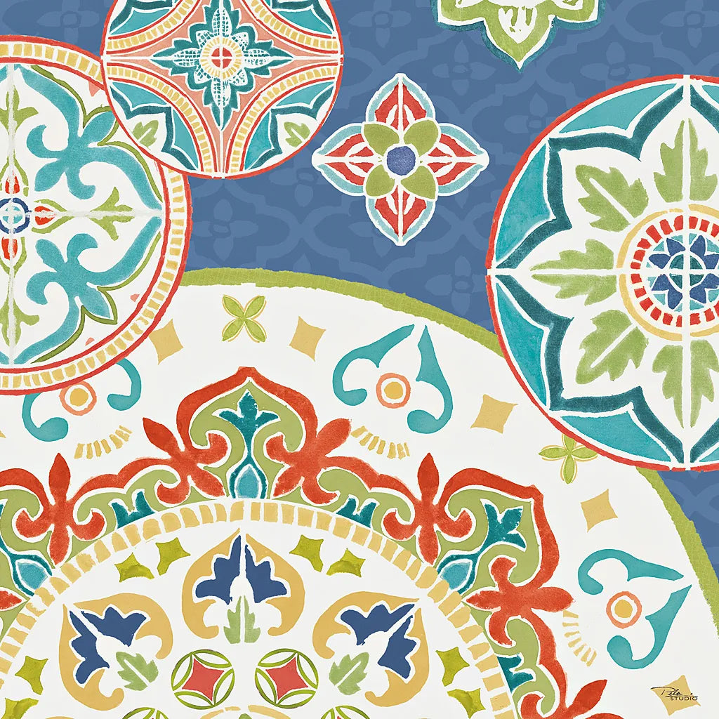 Colorful Journey III Blue by Pela Studio. SKU 37875a. Archival Giclee Fine art print for wall decor.