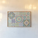 Colorful Journey IV by Pela Studio. shown as a paper print in a natural frame. Available as a archival giclee rolled canvas, fine art paper, or poster print. SKU 37865i.