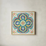 Colorful Journey IX by Pela Studio. Shown in a natural wood glass frame for a timeless modern aesthetic. Available as an archival giclee rolled canvas, fine art paper, or poster print. SKU 37870a.