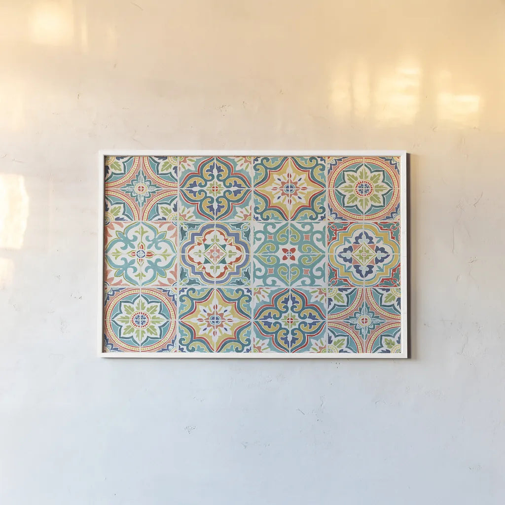 Colorful Journey V by Pela Studio. shown as a paper print in a white frame. Available as a archival giclee rolled canvas, fine art paper, or poster print. SKU 37866i.