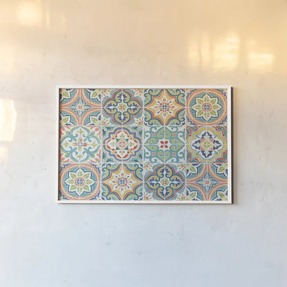 Colorful Journey V by Pela Studio. shown as a paper print in a white frame. Available as a archival giclee rolled canvas, fine art paper, or poster print. SKU 37866i.