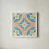 Colorful Journey VIII by Pela Studio. Shown in a crisp white glass frame for a clean and minimalist style. Available as an archival giclee rolled canvas, fine art paper, or poster print. SKU 37869a.