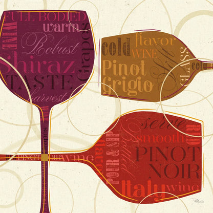 Colorful Wine II by Pela Studio. SKU 8205a. Archival Giclee Fine art print for wall decor.