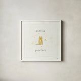Companion Cuties I by Pela Studio. Shown in a crisp white glass frame for a clean and minimalist style. Available as an archival giclee rolled canvas, fine art paper, or poster print. SKU 25322a.