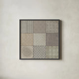 Country Collage II by Pela Studio. Shown in a sleek black glass frame for a contemporary gallery look. Available as an archival giclee rolled canvas, fine art paper, or poster print. SKU 33695a.