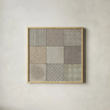 Country Collage II by Pela Studio. Shown in a natural wood glass frame for a timeless modern aesthetic. Available as an archival giclee rolled canvas, fine art paper, or poster print. SKU 33695a.