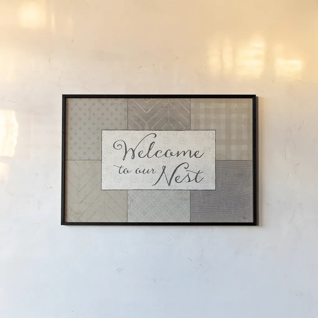 Country Collage III by Pela Studio. shown as a paper print in a black flame. Available as a archival giclee rolled canvas, fine art paper, or poster print. SKU 33696i.