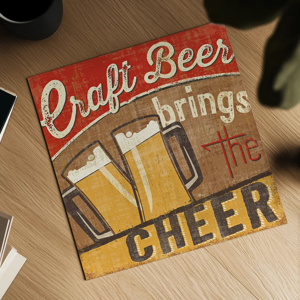 Craft Brew I by Pela Studio. Shown as a detailed flat fine art print, highlighting archival giclee quality. Available as an archival giclee rolled canvas, fine art paper, or poster print. SKU 16004a.