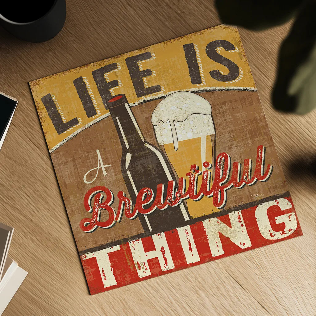 Craft Brew II by Pela Studio. Shown as a detailed flat fine art print, highlighting archival giclee quality. Available as an archival giclee rolled canvas, fine art paper, or poster print. SKU 16005a.