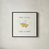 Cuisine Cuties Coffee Hearts by Pela Studio. Shown in a sleek black glass frame for a contemporary gallery look. Available as an archival giclee rolled canvas, fine art paper, or poster print. SKU 28478a.