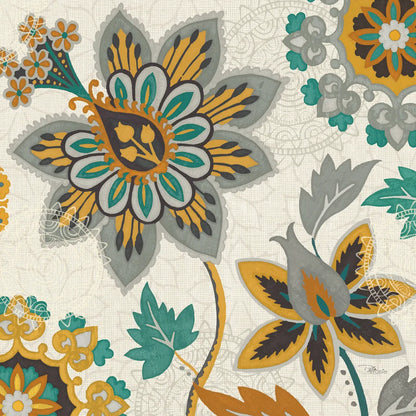 Decorative Nature I Turquoise Cream by Pela Studio. SKU 12063a. Archival Giclee Fine art print for wall decor.