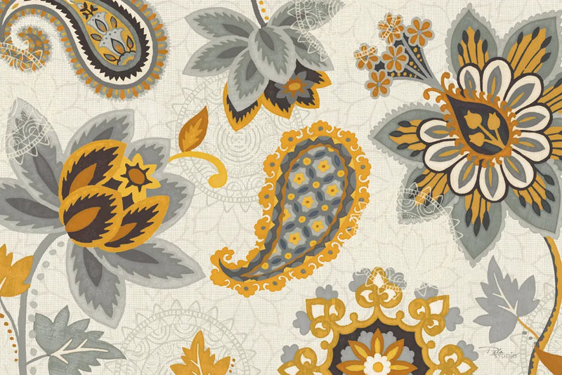 Decorative Nature I Yellow Gray Cream by Pela Studio. SKU 12064i. Archival Giclee Fine art print for wall decor.