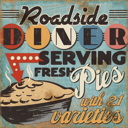 Diners and Drive Ins II by Pela Studio. SKU 13129a. Archival Giclee Fine art print for wall decor.