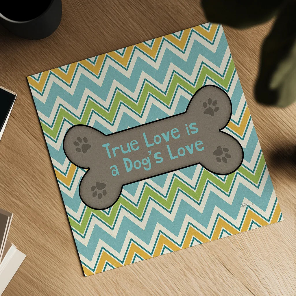 Doggy Sayin I by Pela Studio. Shown as a detailed flat fine art print, highlighting archival giclee quality. Available as an archival giclee rolled canvas, fine art paper, or poster print. SKU 14300a.