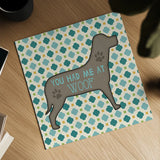 Doggy Sayin III by Pela Studio. Shown as a detailed flat fine art print, highlighting archival giclee quality. Available as an archival giclee rolled canvas, fine art paper, or poster print. SKU 14302a.