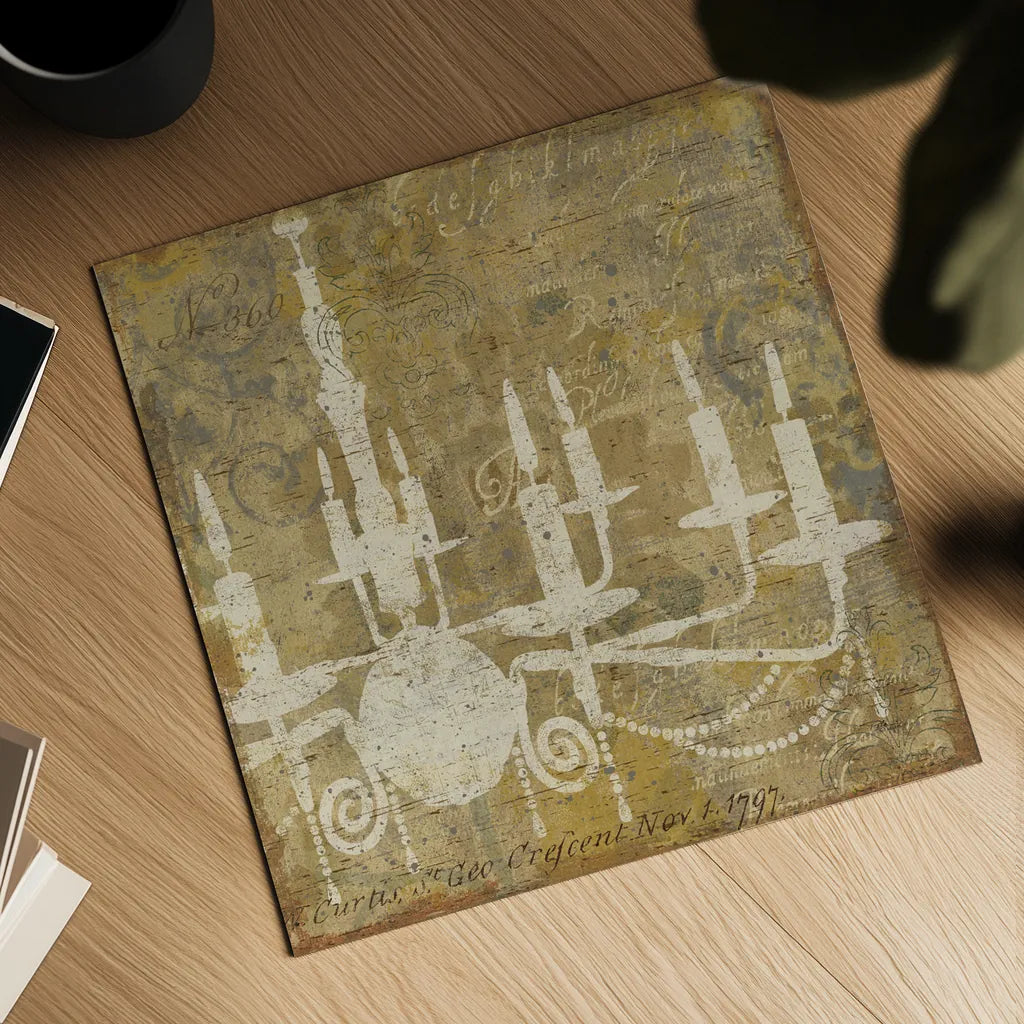 Faded Ornate I Gray no Bird by Pela Studio. Shown as a detailed flat fine art print, highlighting archival giclee quality. Available as an archival giclee rolled canvas, fine art paper, or poster print. SKU 14039a.