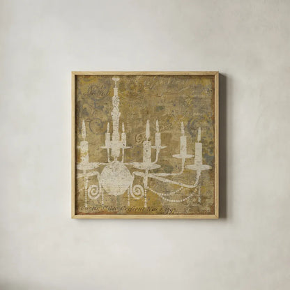 Faded Ornate I Gray no Bird by Pela Studio. Shown in a natural wood glass frame for a timeless modern aesthetic. Available as an archival giclee rolled canvas, fine art paper, or poster print. SKU 14039a.