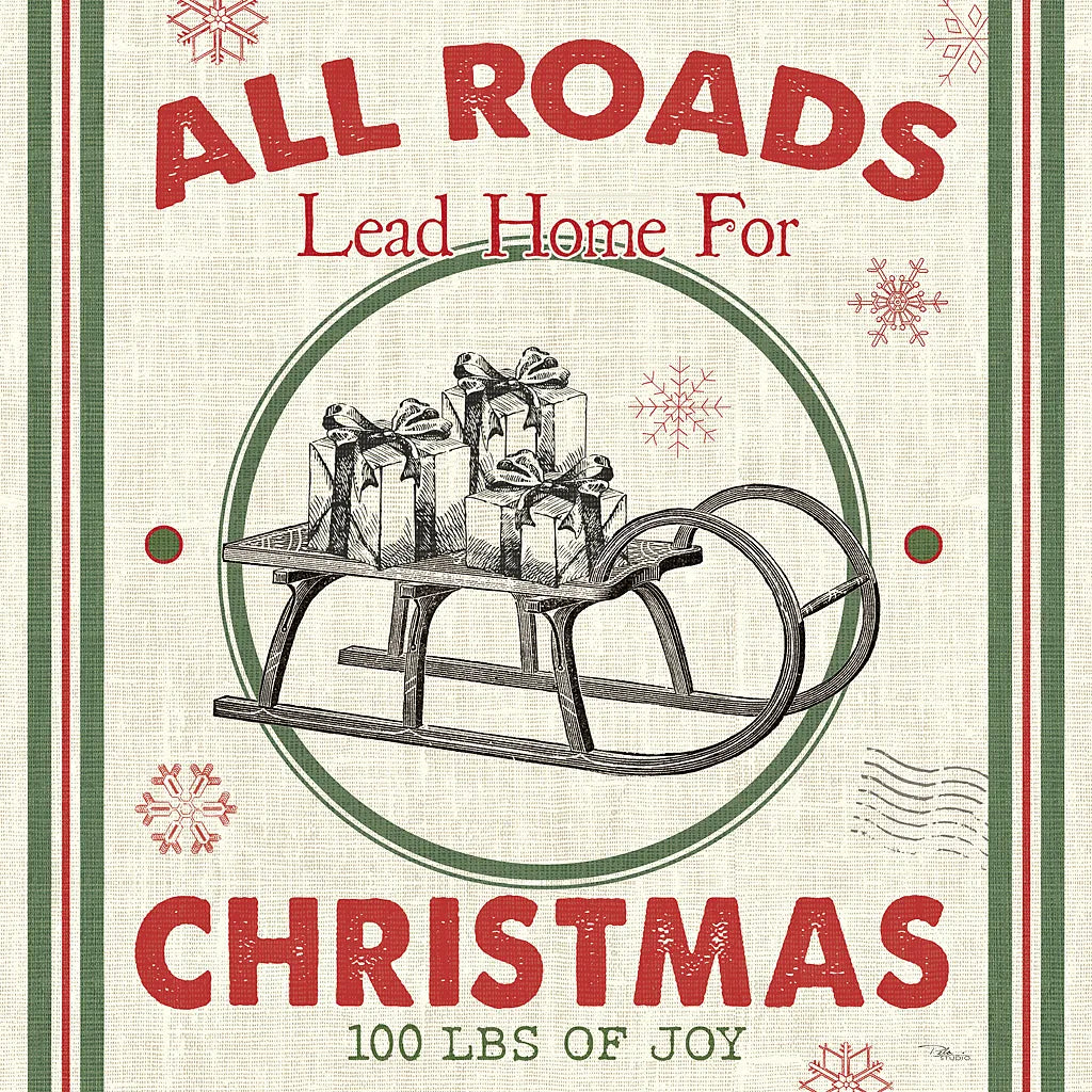 Farmhouse Holiday II by Pela Studio. SKU 41867a. Archival Giclee Fine art print for wall decor.