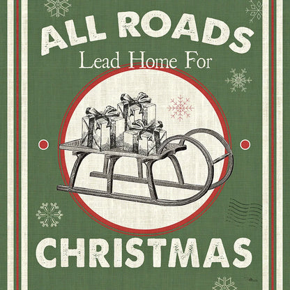 Farmhouse Holiday II Color by Pela Studio. SKU 41871a. Archival Giclee Fine art print for wall decor.