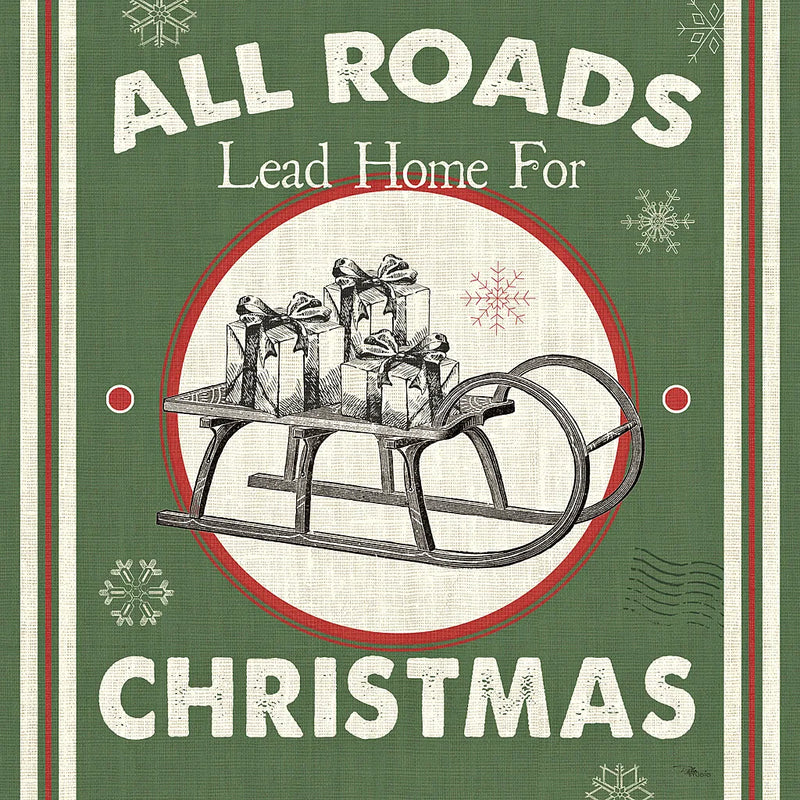 Farmhouse Holiday II Color by Pela Studio. SKU 41871a. Archival Giclee Fine art print for wall decor.