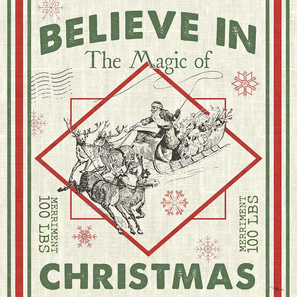 Farmhouse Holiday III by Pela Studio. SKU 41868a. Archival Giclee Fine art print for wall decor.