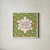 Festive Thoughts I by Pela Studio. Shown in a crisp white glass frame for a clean and minimalist style. Available as an archival giclee rolled canvas, fine art paper, or poster print. SKU 101263a.