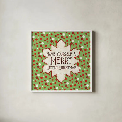 Festive Thoughts I by Pela Studio. Shown in a crisp white glass frame for a clean and minimalist style. Available as an archival giclee rolled canvas, fine art paper, or poster print. SKU 101263a.