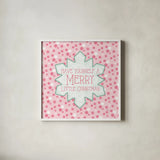 Festive Thoughts Pastel I by Pela Studio. Shown in a crisp white glass frame for a clean and minimalist style. Available as an archival giclee rolled canvas, fine art paper, or poster print. SKU 101153a.
