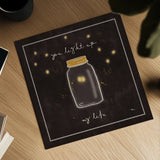 Firefly Glow I by Pela Studio. Shown as a detailed flat fine art print, highlighting archival giclee quality. Available as an archival giclee rolled canvas, fine art paper, or poster print. SKU 17214a.