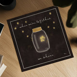 Firefly Glow II by Pela Studio. Shown as a detailed flat fine art print, highlighting archival giclee quality. Available as an archival giclee rolled canvas, fine art paper, or poster print. SKU 17215a.