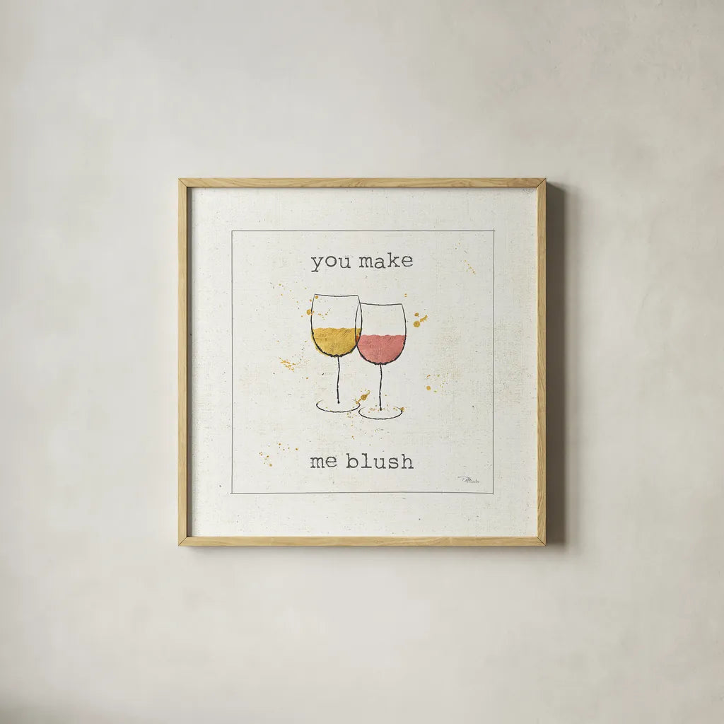 Flavor Notes I by Pela Studio. Shown in a natural wood glass frame for a timeless modern aesthetic. Available as an archival giclee rolled canvas, fine art paper, or poster print. SKU 18587a.