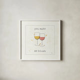 Flavor Notes I by Pela Studio. Shown in a crisp white glass frame for a clean and minimalist style. Available as an archival giclee rolled canvas, fine art paper, or poster print. SKU 18587a.