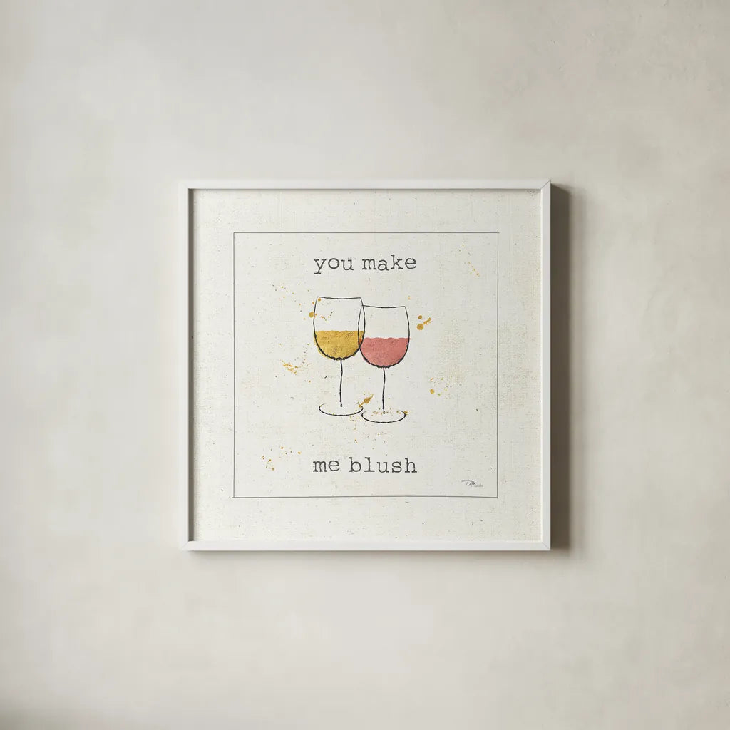 Flavor Notes I by Pela Studio. Shown in a crisp white glass frame for a clean and minimalist style. Available as an archival giclee rolled canvas, fine art paper, or poster print. SKU 18587a.