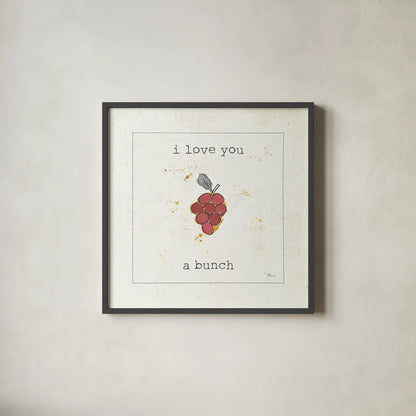 Flavor Notes II by Pela Studio. Shown in a sleek black glass frame for a contemporary gallery look. Available as an archival giclee rolled canvas, fine art paper, or poster print. SKU 18588a.