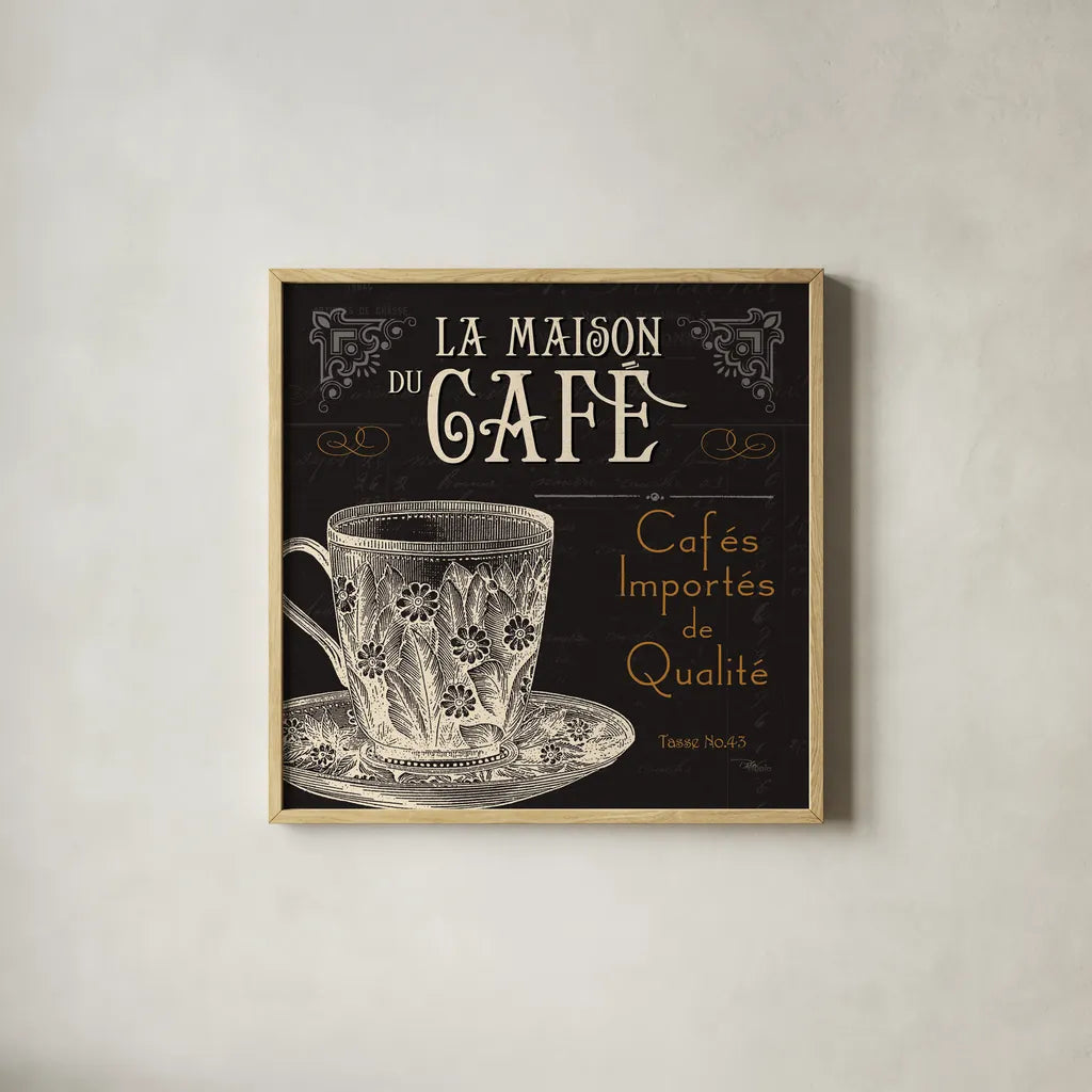 Flavors of France I by Pela Studio. Shown in a natural wood glass frame for a timeless modern aesthetic. Available as an archival giclee rolled canvas, fine art paper, or poster print. SKU 9308a.