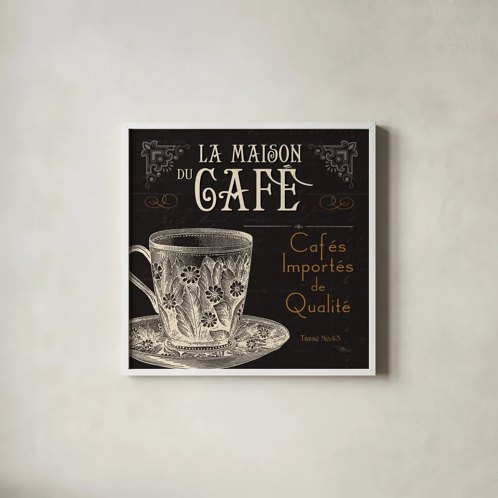 Flavors of France I by Pela Studio. Shown in a crisp white glass frame for a clean and minimalist style. Available as an archival giclee rolled canvas, fine art paper, or poster print. SKU 9308a.