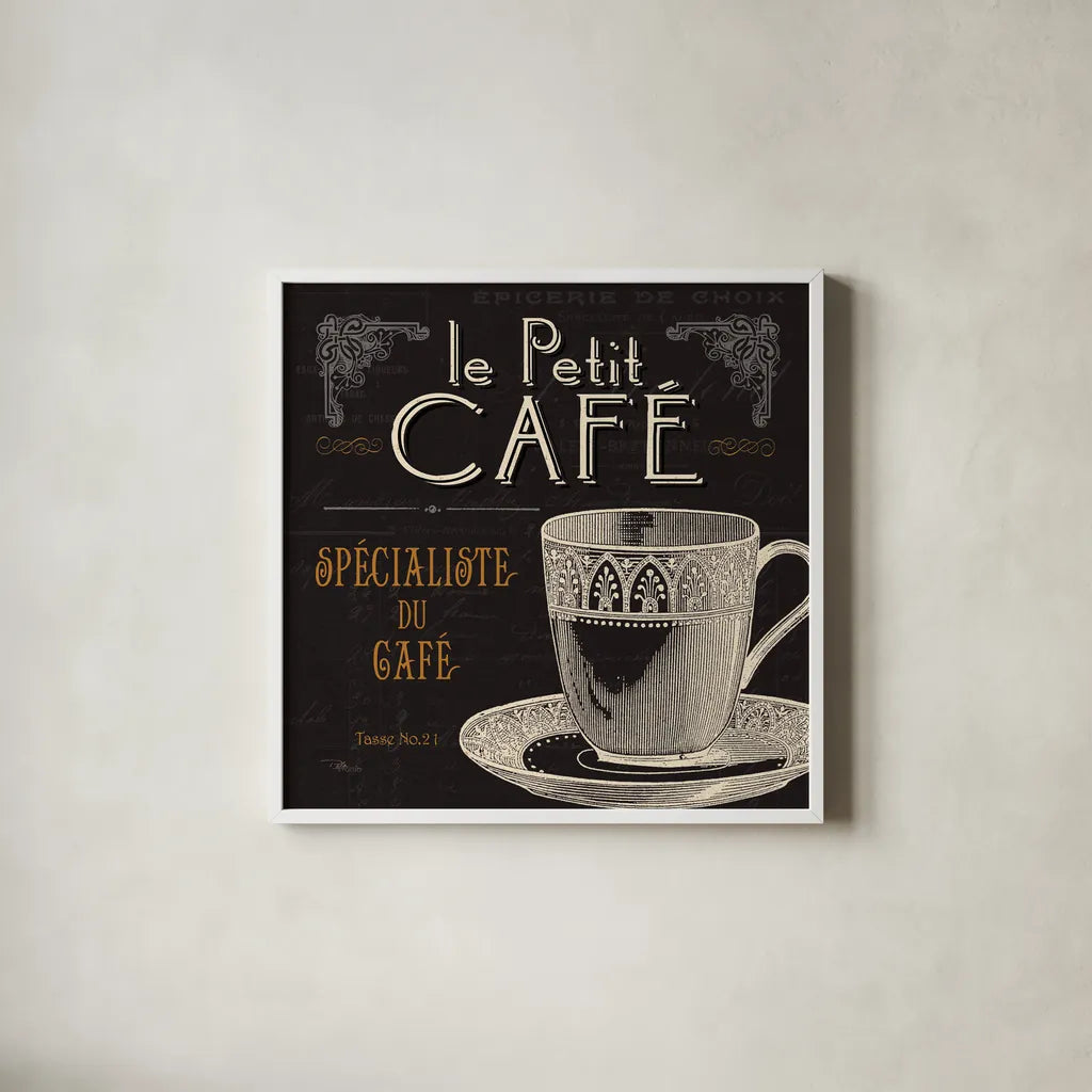 Flavors of France II by Pela Studio. Shown in a crisp white glass frame for a clean and minimalist style. Available as an archival giclee rolled canvas, fine art paper, or poster print. SKU 9309a.