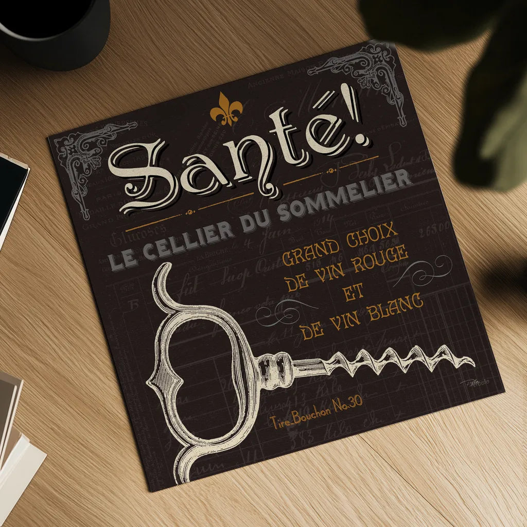 Flavors of France V by Pela Studio. Shown as a detailed flat fine art print, highlighting archival giclee quality. Available as an archival giclee rolled canvas, fine art paper, or poster print. SKU 10989a.