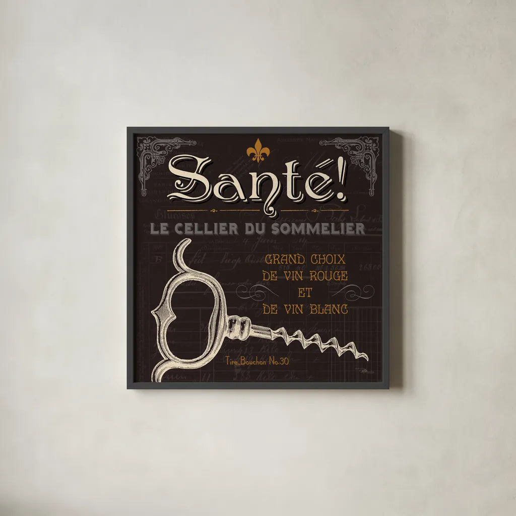 Flavors of France V by Pela Studio. Shown in a sleek black glass frame for a contemporary gallery look. Available as an archival giclee rolled canvas, fine art paper, or poster print. SKU 10989a.