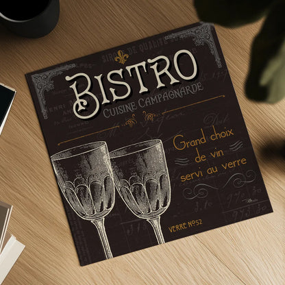 Flavors of France VI by Pela Studio. Shown as a detailed flat fine art print, highlighting archival giclee quality. Available as an archival giclee rolled canvas, fine art paper, or poster print. SKU 10990a.